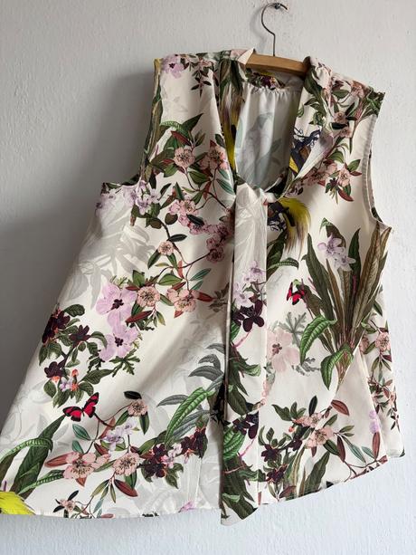 Hm prekrasna l tropicka tunika bluzka tricko s kv, h&m,l