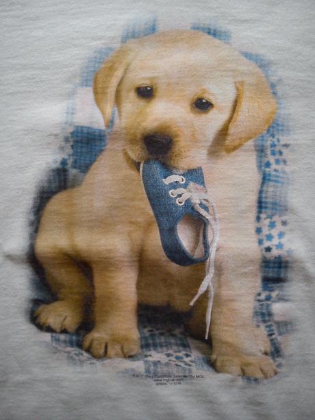 Dievčenské béžové tričko s aplikáciou psíka, 152