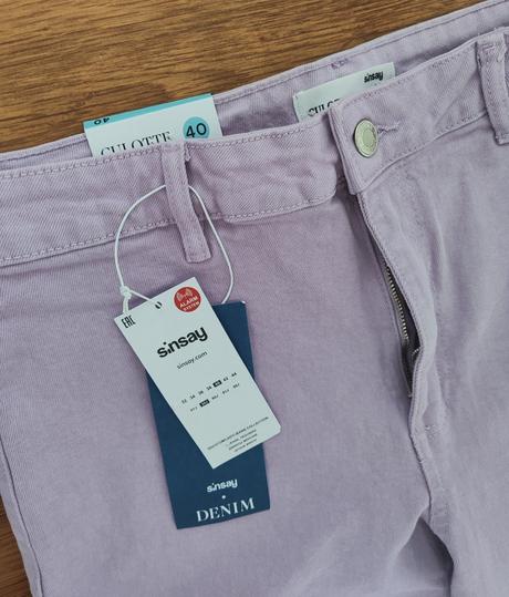 Fialové cullotky, sinsay,l