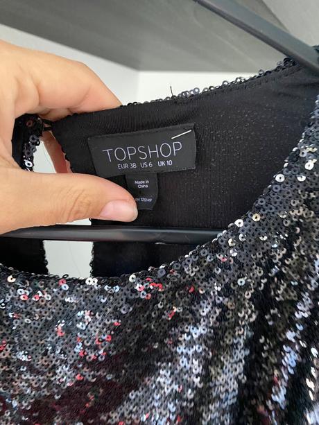 Flitrovaný top, topshop,s
