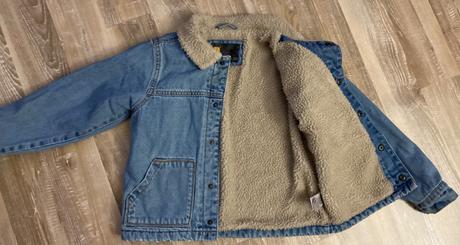 Next krásna oteplená riflová bundička s kožuškom, next,122