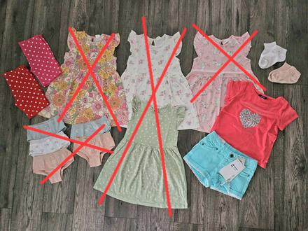 Balík letných vecí pre dievčatko 98, 86–98