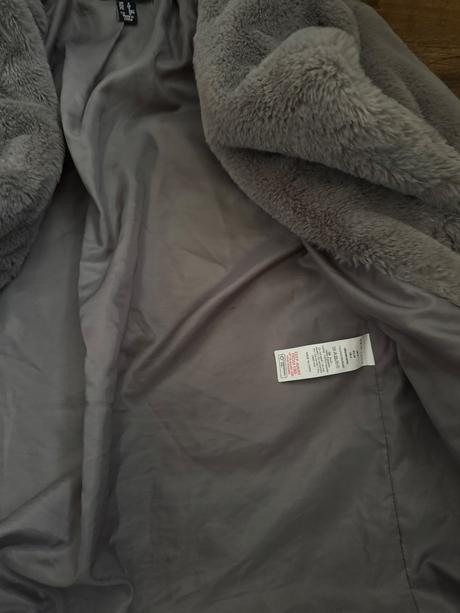 Sivý teddy kabátik new look, new look,xs