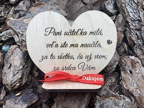 Ďakovné srdiečko s vlastným textom malé, 