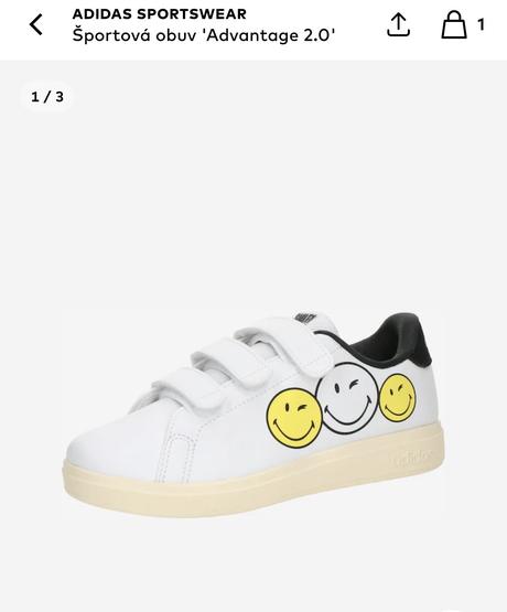 Tenisky adidas advange smiley v.35 s visačkou, adidas,35
