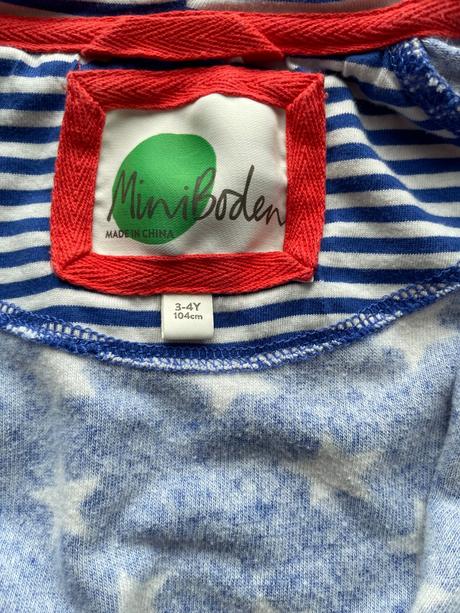 Froté mikinka s hviezdičkami, mini boden,104