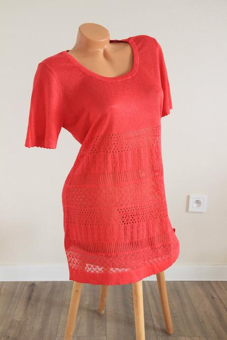 Červený pletený top, intimissimi, l, l