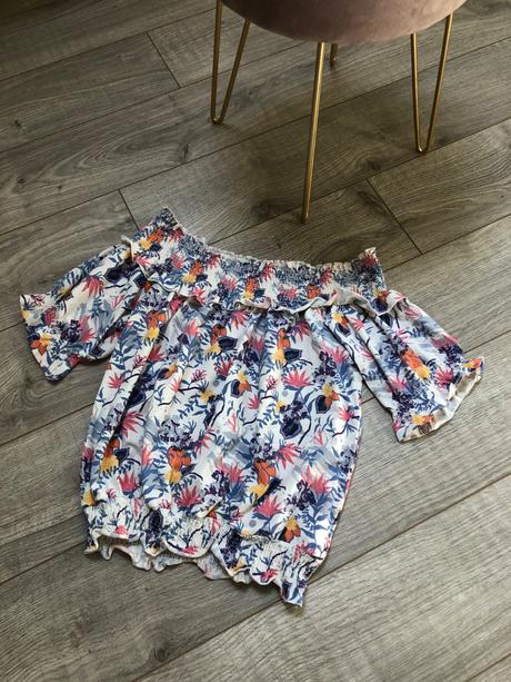 Kvetované tricko cez ramena, reserved,s