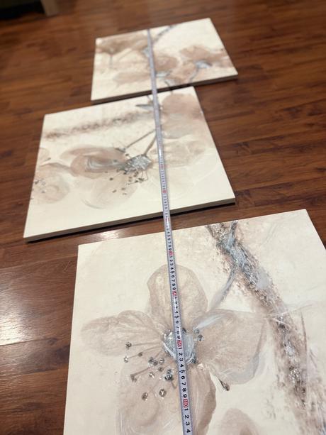 Ikea 3 veľké obrazy kvety, 