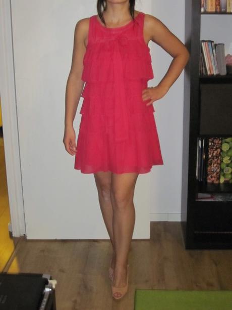 Volánikové šifónové šaty, vero moda,38