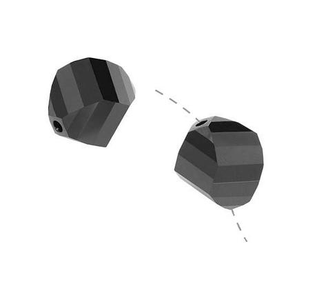 Korálky hélixové 8 mm čierne, 