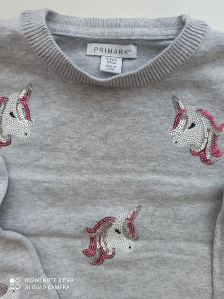 Sveter s unicorn aplikáciou., primark,122