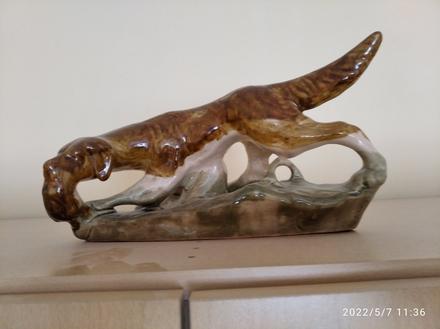 Retro - starožitnosť - poľovnícky pes, 