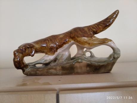 Retro - starožitnosť - poľovnícky pes, 