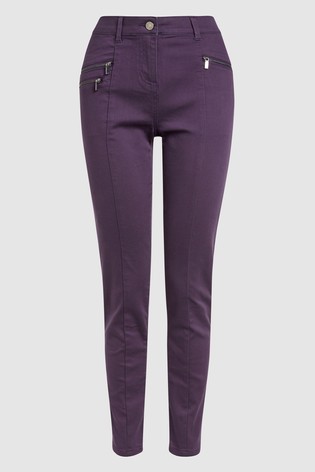 Fialové elastické nohavice, next,40 / l