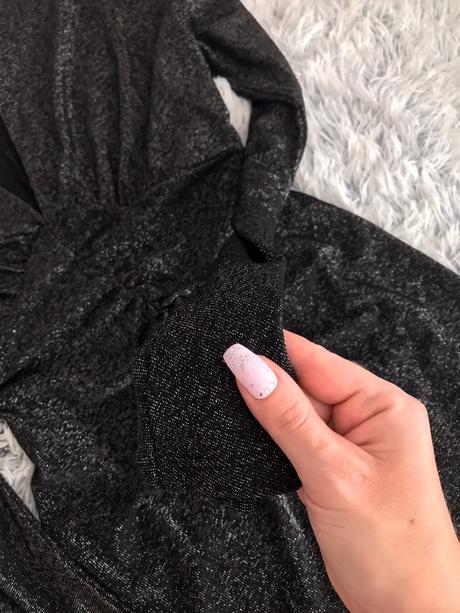 Glitter black šaty h&m, h&m,s