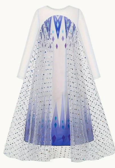 Kostým šaty elza frozen so závojom vlečkou nové,