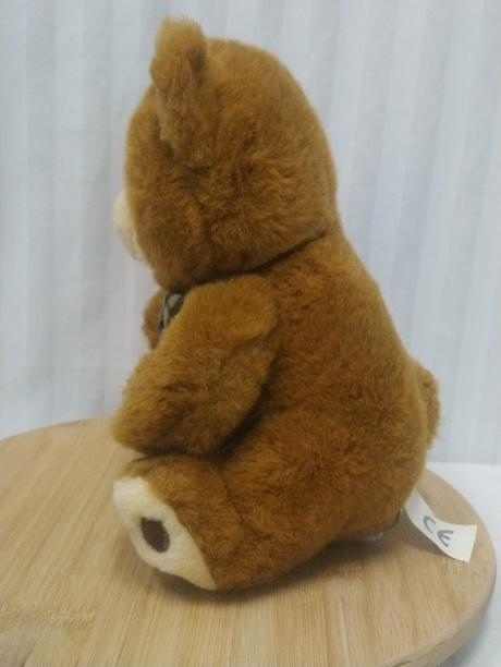 Plyšový hnedý medveď s mašlou, indonesia, 25 cm, 