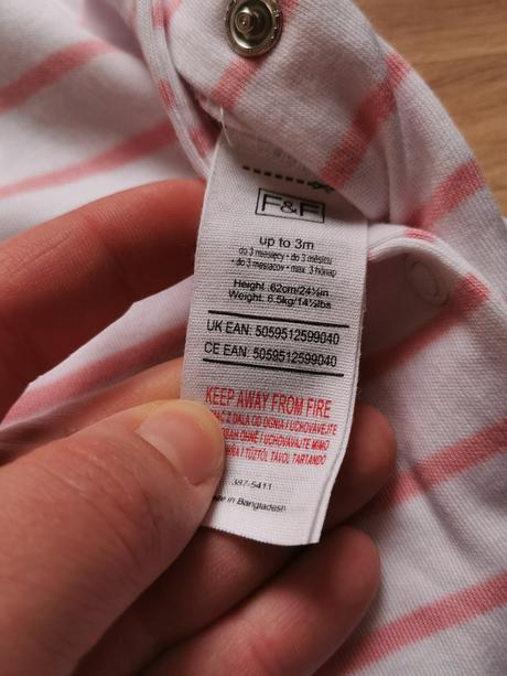 Bavlnený overal - pyžamko, f&f,62