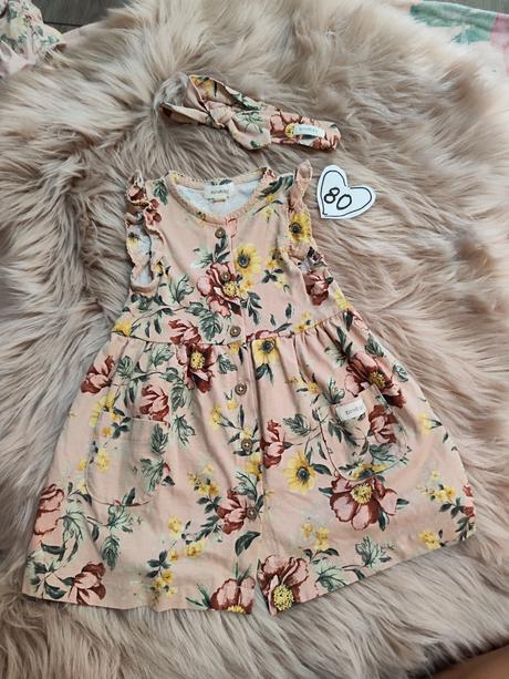 Newbie šaty a čelenka 80, newbie,80