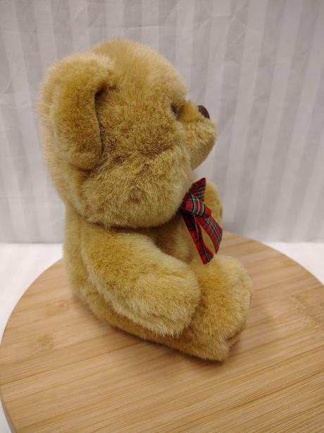 Plyšový hnedý medveď s mašlou, metro, 24 cm, 