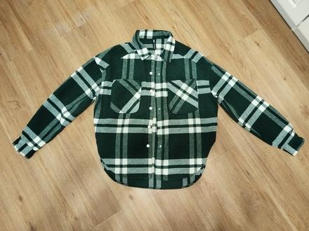 Smaragdová vrchná hrubšia košeľa, zara,xs