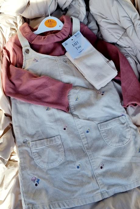 Komplet pančuchy+body+šaty na 2/3roky, george,98