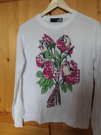 Love moschino original luxusny top svetrik m, moschino,m