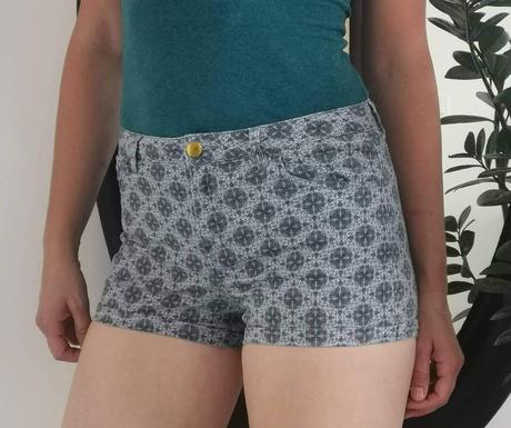 Vzorované riflové šortky h&m, h&m,s