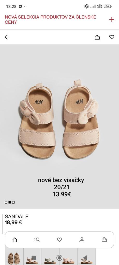 Sandálky hm nové, 20/21, h&m,21