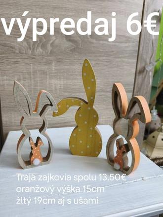 Drevený zajkovia spolu výpredaj, 