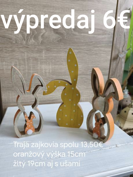 Drevený zajkovia spolu výpredaj, 