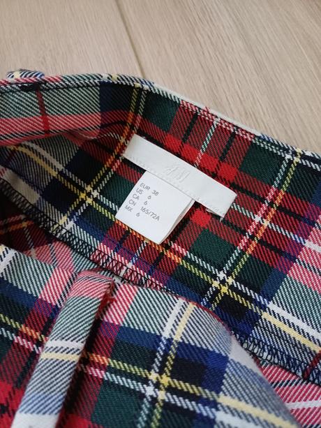 Károvaná midi sukňa, h&m,38