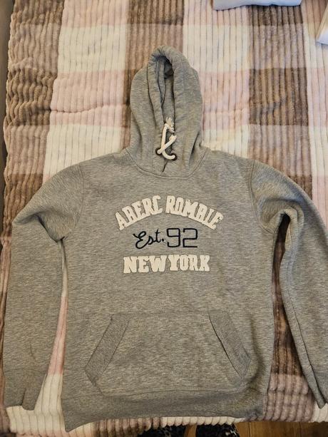 Sivá mikina abercrombie&fitch, abercrombie&fitch,s