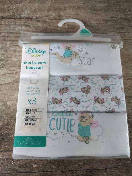 3x body krátky rukáv disney baby, disney,80