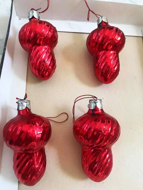 Staré retro ozdoby / 4 ks, 