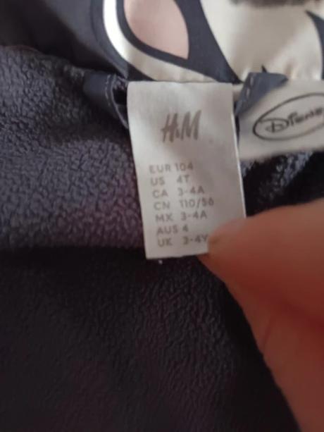 Prechodná bunda minnie disney, h&m,104