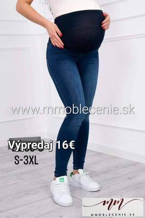 Tehotenské rifle tmavé, xxxl