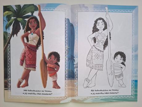 Vaiana omaľovánky a5,