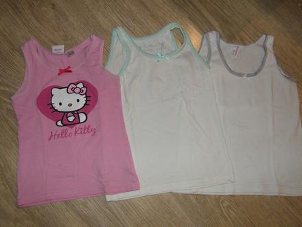 Bavlnené tielka 110/116 - cena spolu, lupilu,110