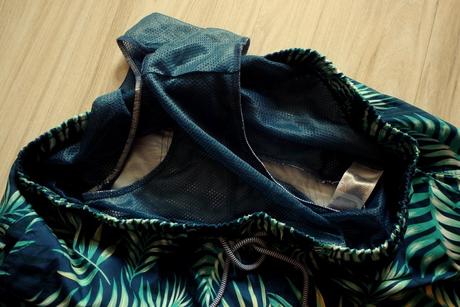 Plavky s tropickým vzorom zelených listov,v.xl/xxl, xxl