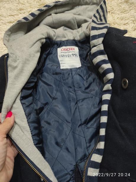 Flaušový kabát - teplý, obaibi,98