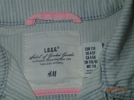 Bavlnená bundička hm 110-116 -nenosená, h&m,110