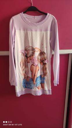 Handmade predĺžená mikina, s