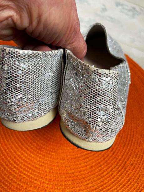 Strieborné luxusné espadrilky, 38