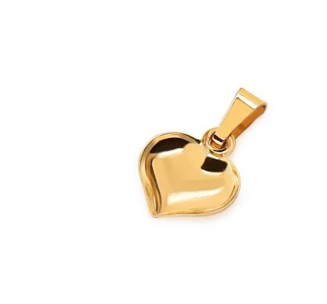 Prìvesok zlaté 3-farebné srdiečko, 