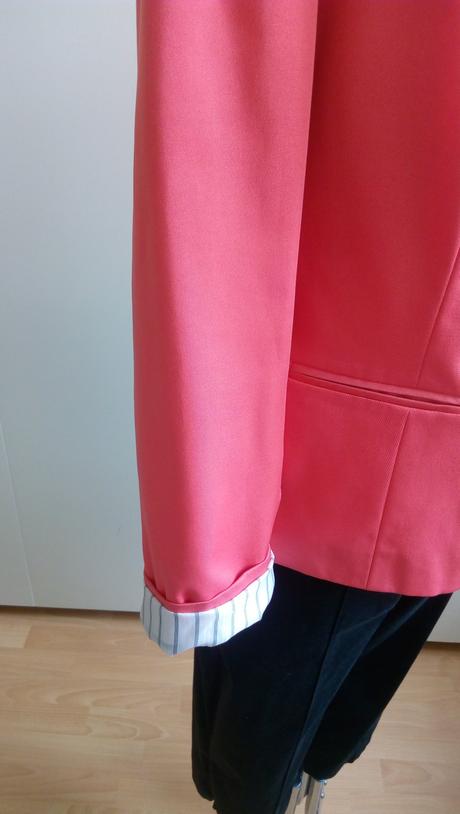 Výrazne lososove sako nenosené zn. autentic leder, 44