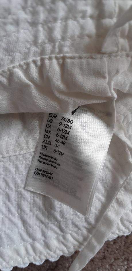 Šatky a klobúk, h&m,74