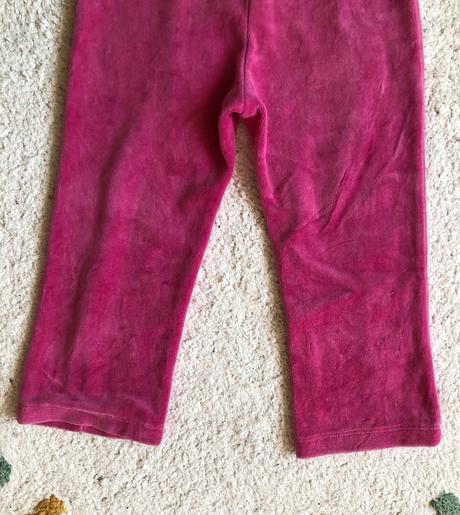 Ružové zamatové nohavice/tepláky 86, 86