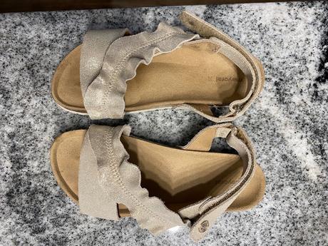 Zlate kožené sandálky mayoral veľkosť 28, mayoral,28